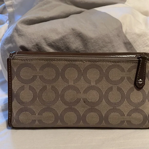 Coach wallet gray with leather - Picture 3 of 6